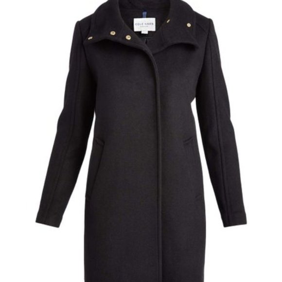 BNWT * Cole Haan Snap Wool Blend Car Coat - Picture 2 of 9